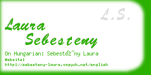 laura sebesteny business card